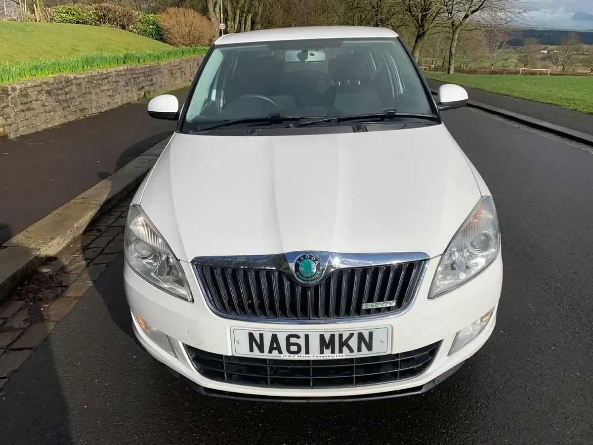 Used Skoda Fabia GreenLine 75 HP (55 kW) 2011 White Hatchback