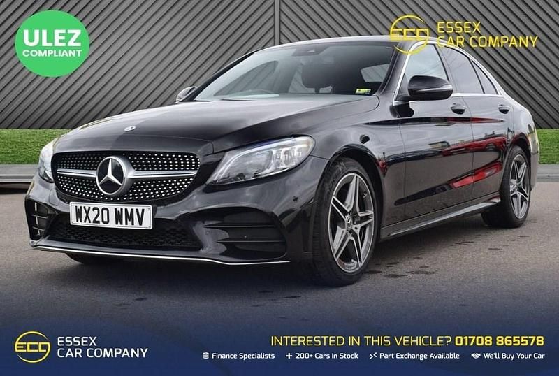 Black Used 2020 Mercedes C200 AMG line Sedan | £17,995 (Fair price) - Image 1/4