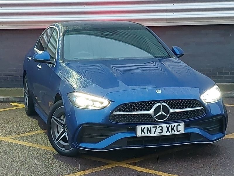 Blue Used 2023 Mercedes C300e AMG Line Premium Plus Sedan | £37,998 (Fair price) - Image 1/4