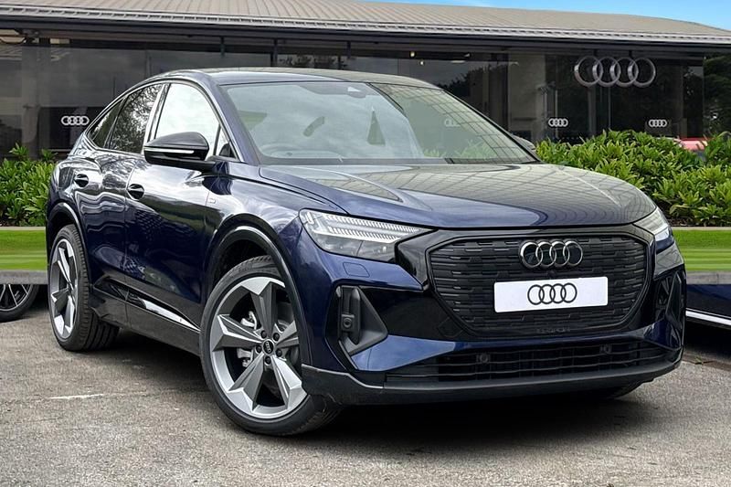 Blue New 2025 Audi Q4 Sportback e-tron Black Edition SUV | £45,980 - Image 1/4