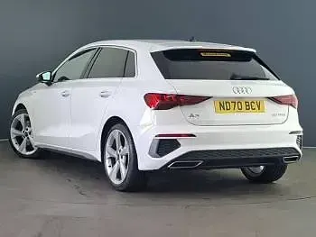 Used Audi A3 Sportback S-Line 110 HP (80 kW) 2020 White Hatchback