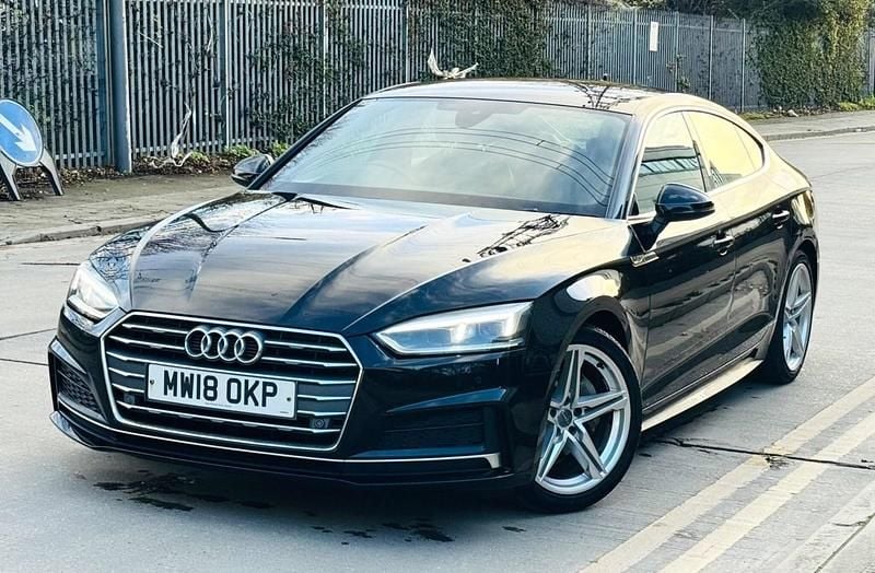 Black Used 2018 Audi A5 Sportback S-Line Hatchback | £10,900 (Good price) - Image 1/4