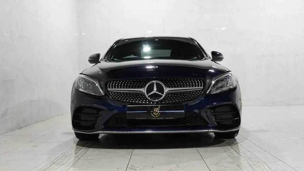 Used Mercedes C300 AMG line 258 HP (189 kW) 2019 Blue Sedan