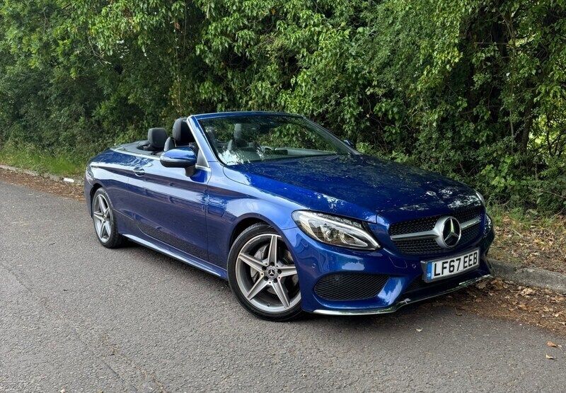 Blue Used 2017 Mercedes C220 AMG Line Premium Plus Cabriolet | £19,995 (Expensive) - Image 1/4