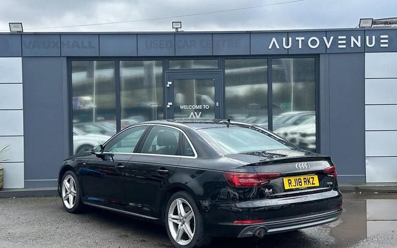 Used Audi A4 S-Line 150 HP (110 kW) 2018 Black Sedan
