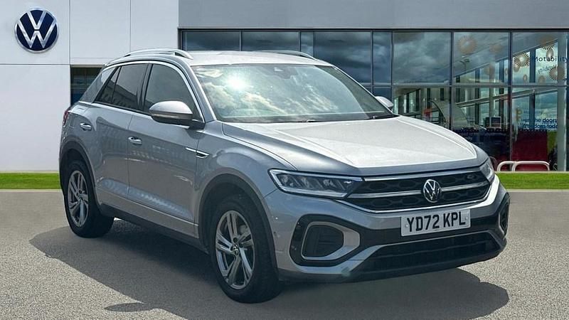 Pyrite silver metallic Used 2022 VW T-Roc R-line SUV | £20,994 (Fair price) - Image 1/4