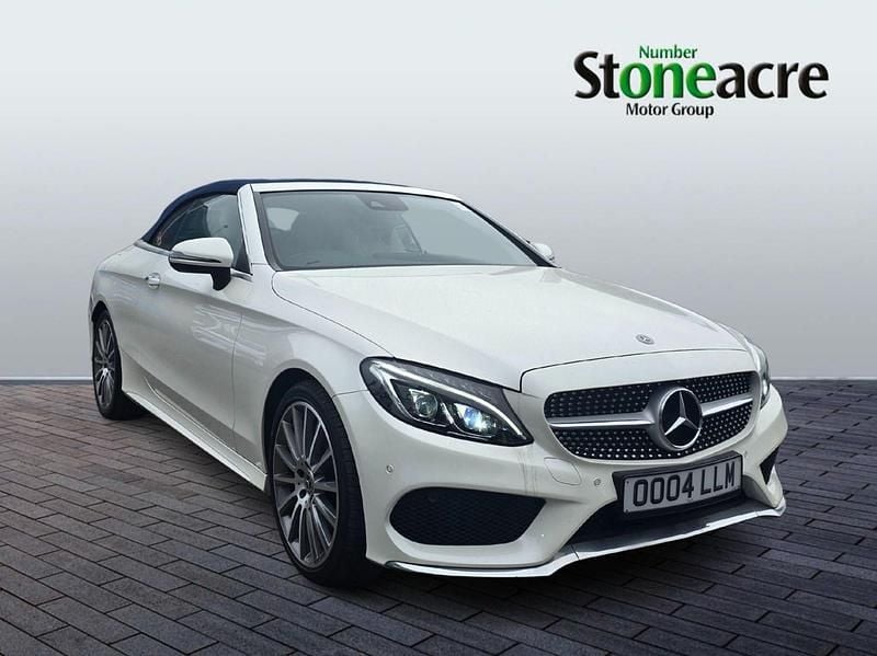 White Used 2017 Mercedes C200 AMG Line Premium Plus Cabriolet | £18,495 (Fair price) - Image 1/4