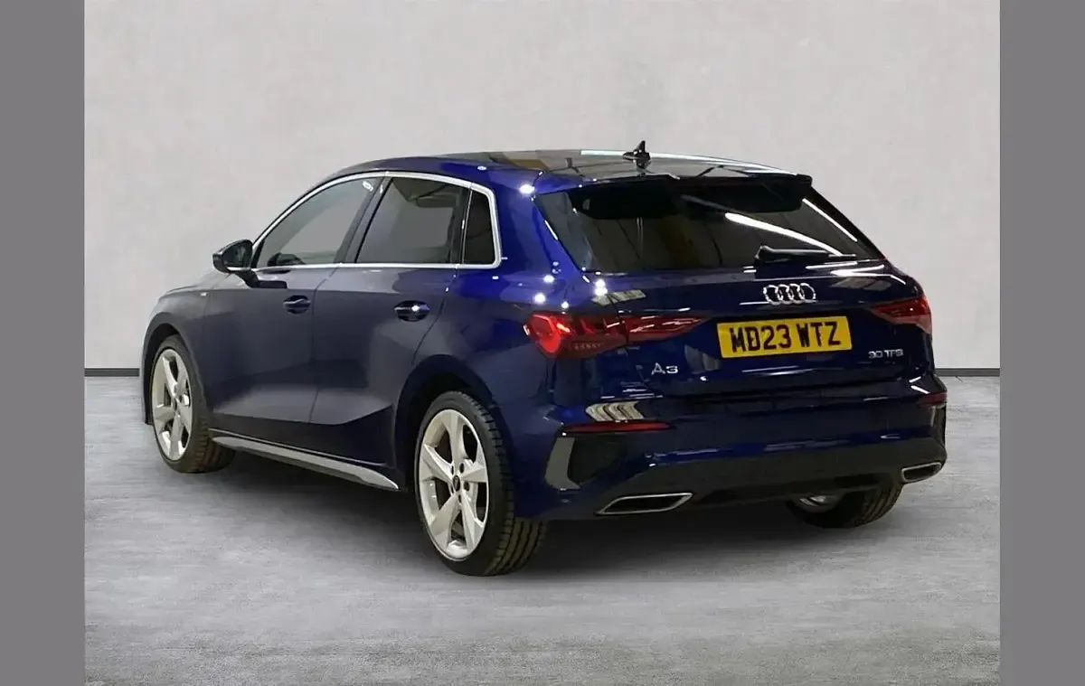 Used Audi A3 S-Line 110 HP (80 kW) 2023 Blue Sedan