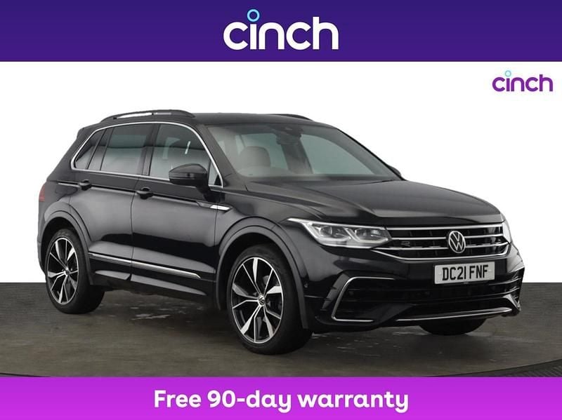 Black Used 2021 VW Tiguan R-line SUV | £24,699 (Fair price) - Image 1/3