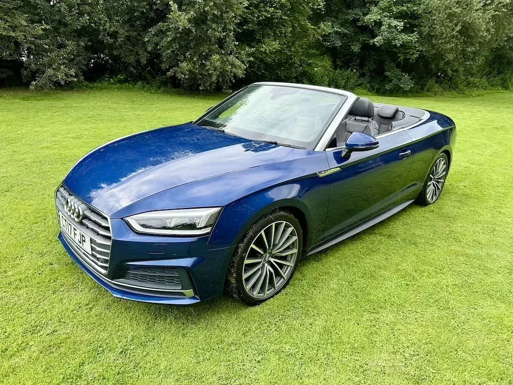 Used Audi A5 Cabriolet S-Line 190 HP (139 kW) 2017 Blue Cabriolet