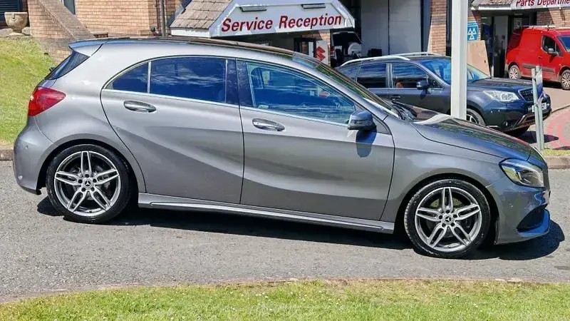 Used Mercedes A220 AMG line 177 HP (130 kW) 2017 Mountain grey Hatchback