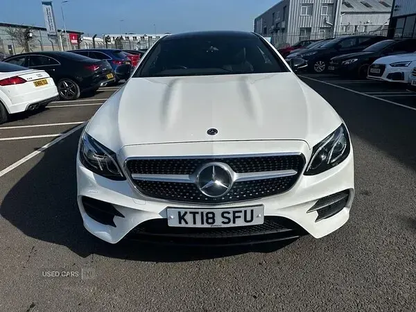 Used Mercedes E220 AMG line 194 HP (142 kW) 2018 White Coupe