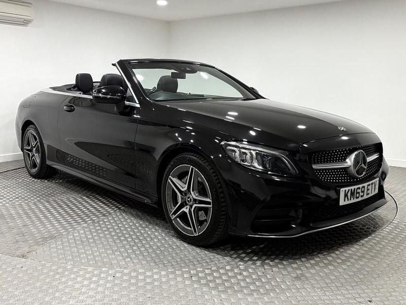 Black Used 2019 Mercedes C220 AMG Line Premium Cabriolet | £18,995 (Good price) - Image 1/4