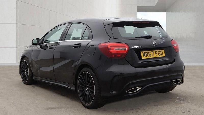 Used Mercedes A180 AMG line 109 HP (80 kW) 2017 Black Hatchback