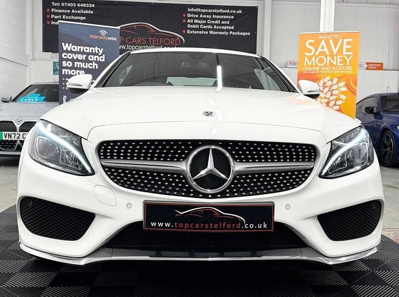 Used Mercedes C200 AMG line 184 HP (135 kW) 2018 White Coupe