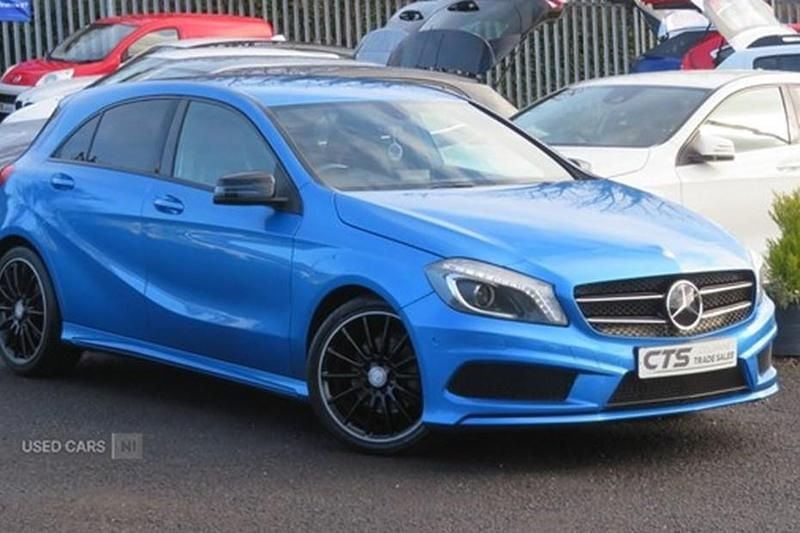 Used Mercedes A180 AMG 109 HP (80 kW) 2014 Blue Hatchback