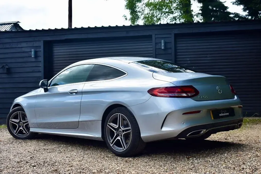 Used Mercedes C200 AMG line 184 HP (135 kW) 2023 Silver Coupe