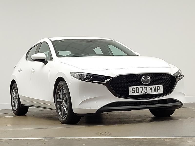 White Used 2023 Mazda 3 Prime-Line Hatchback | £17,498 (Fair price) - Image 1/4