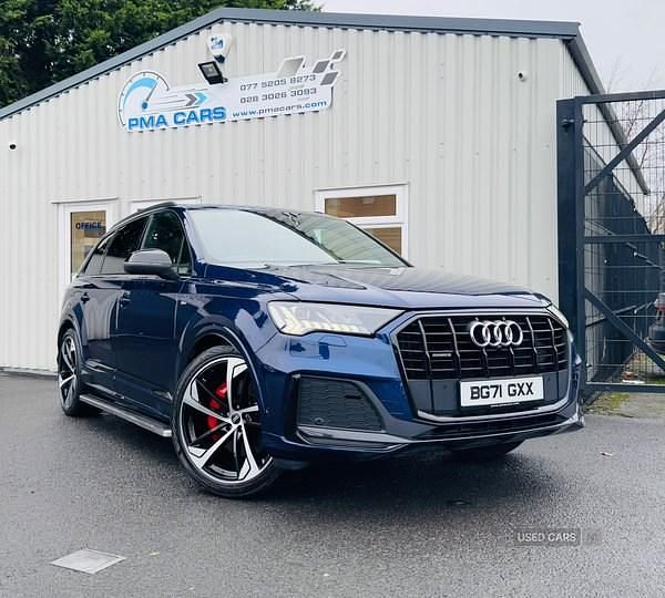 Blue Used 2021 Audi Q7 Black Edition SUV | £39,995 (Expensive) - Image 1/4