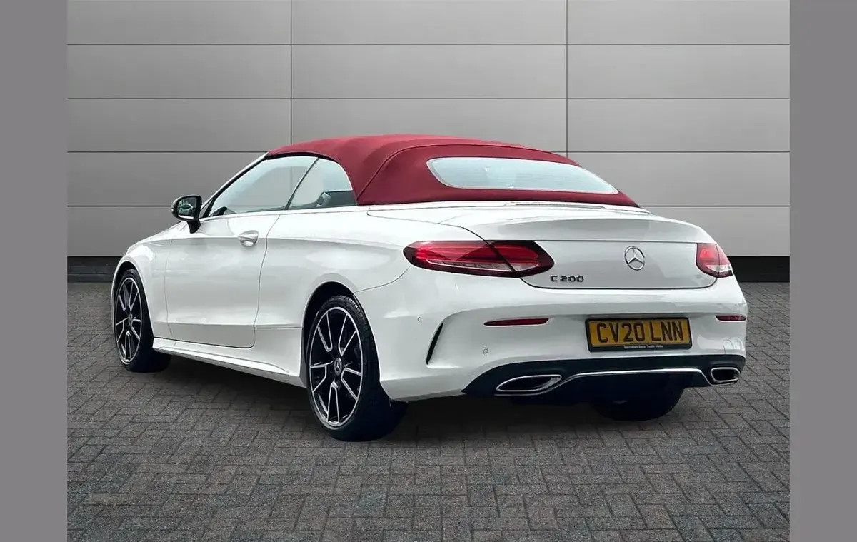 Used Mercedes C200 AMG line 180 HP (132 kW) 2020 White Cabriolet
