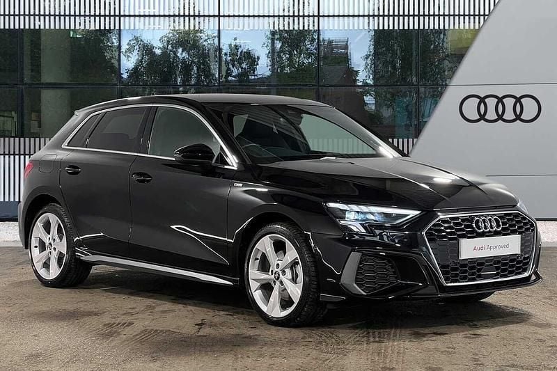 Black Used 2023 Audi A3 e-tron S-Line Hatchback | £27,707 (A bit pricey) - Image 1/4