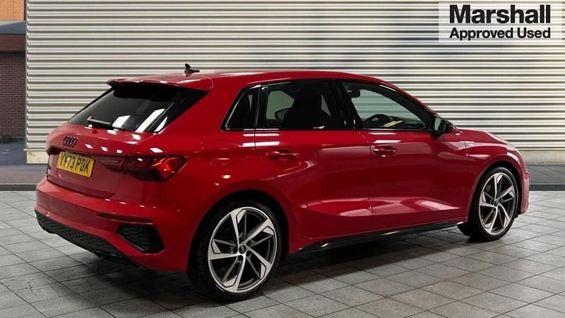 Used Audi A3 Black Edition 150 HP (110 kW) 2023 Red Sedan