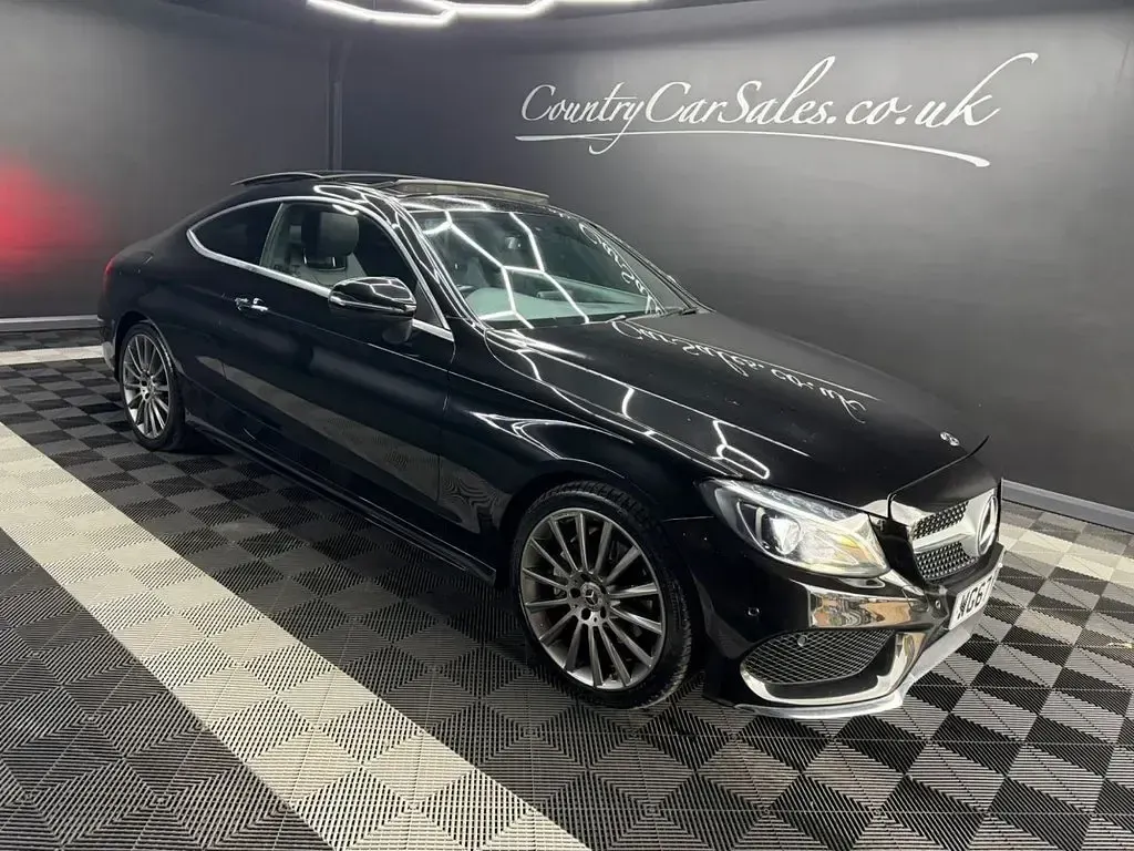 Used Mercedes C200 AMG line 184 HP (135 kW) 2017 Black Coupe