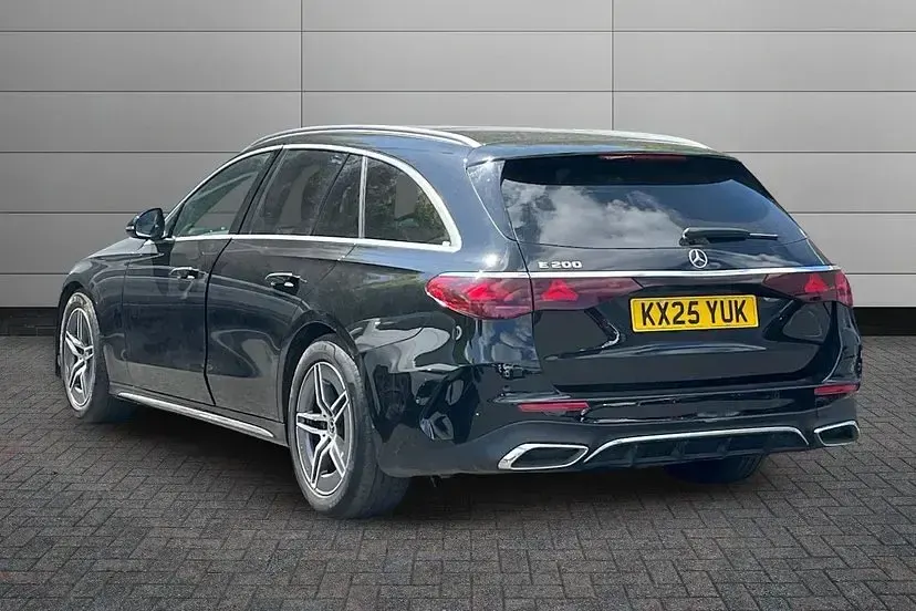 Used Mercedes E200 AMG line 223 HP (164 kW) 2025 Obsidian black Estate