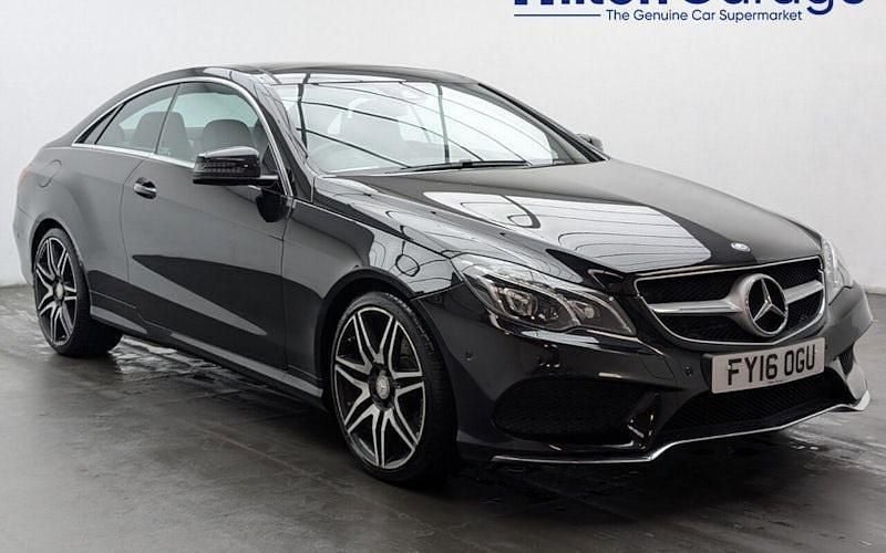 Used Mercedes E350 AMG line 258 HP (189 kW) 2015 Black Coupe