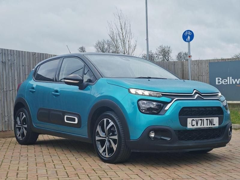 Blue Used 2021 Citroën C3 PureTech Hatchback | £12,890 (Fair price) - Image 1/3