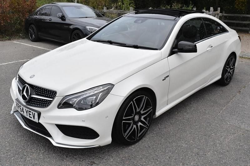 Used Mercedes E400 AMG line 2015 White Coupe