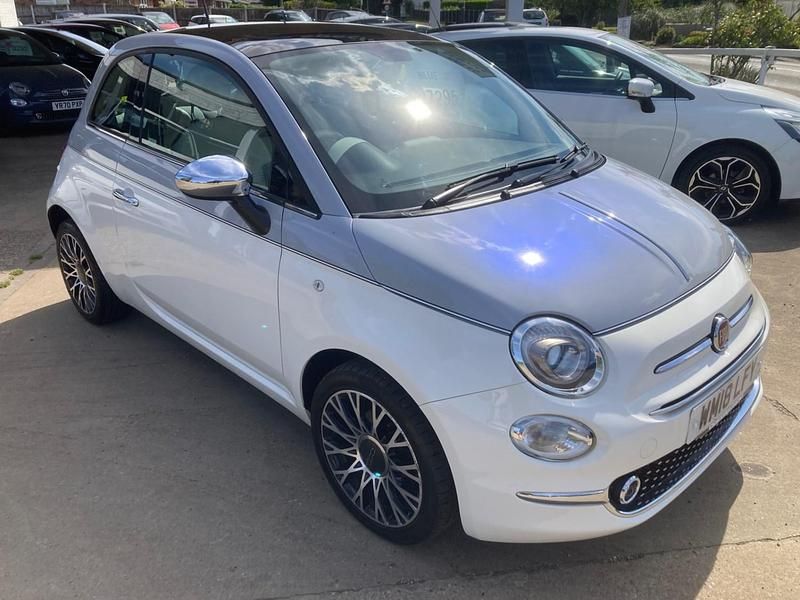 Used Fiat 500 Collezione 69 HP (50 kW) 2018 White grey Hatchback