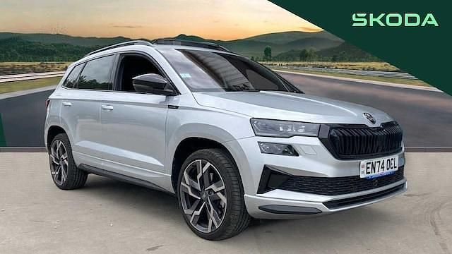 Silver Used 2024 Skoda Karoq SportLine SUV | £31,215 (A bit pricey) - Image 1/4