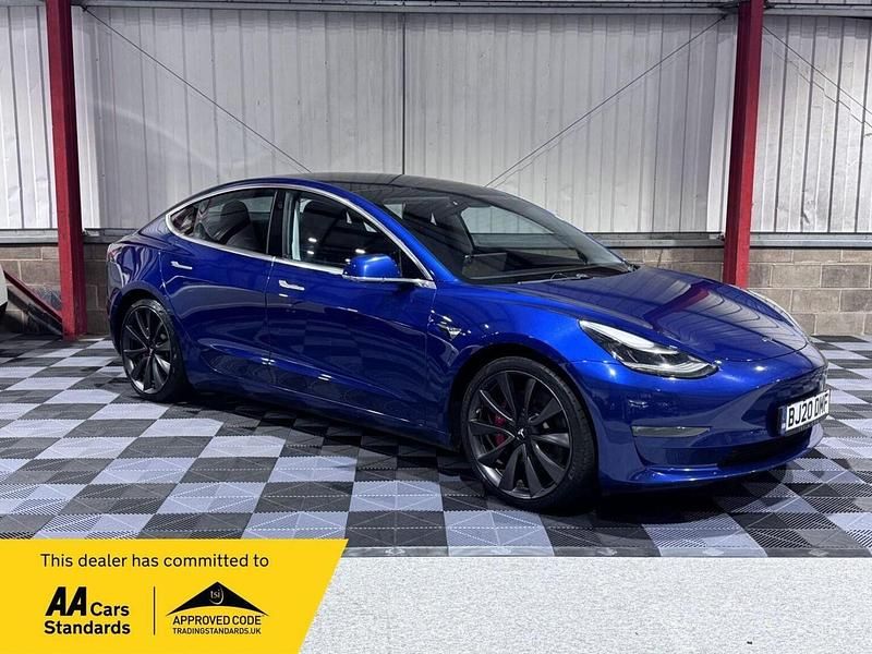Blue Used 2020 Tesla Model 3 Performance Sedan | £18,295 (Fair price) - Image 1/3