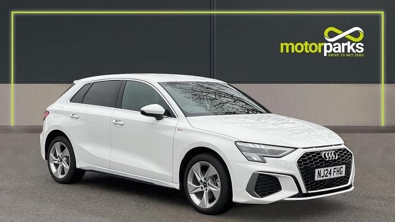 White Used 2024 Audi A3 e-tron S-Line Hatchback | £23,500 (Good price) - Image 1/4