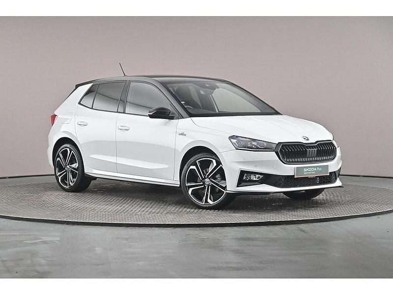 Moon white metallic black magic pearl effect Used 2025 Skoda Fabia Monte Carlo Hatchback | £20,125 (A bit pricey) - Image 1/4
