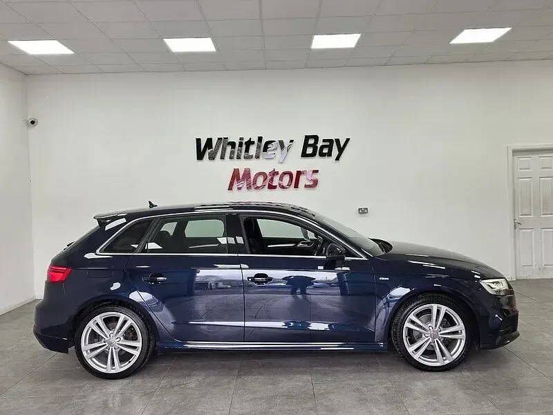 Used Audi A3 S-Line 150 HP (110 kW) 2018 Blue Sedan
