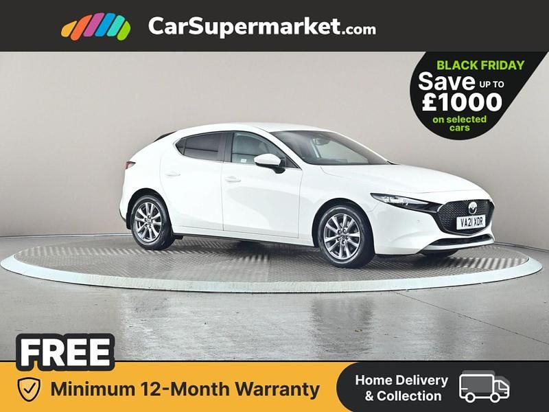 White Used 2021 Mazda 3 Hatchback | £12,197 (Fair price) - Image 1/3