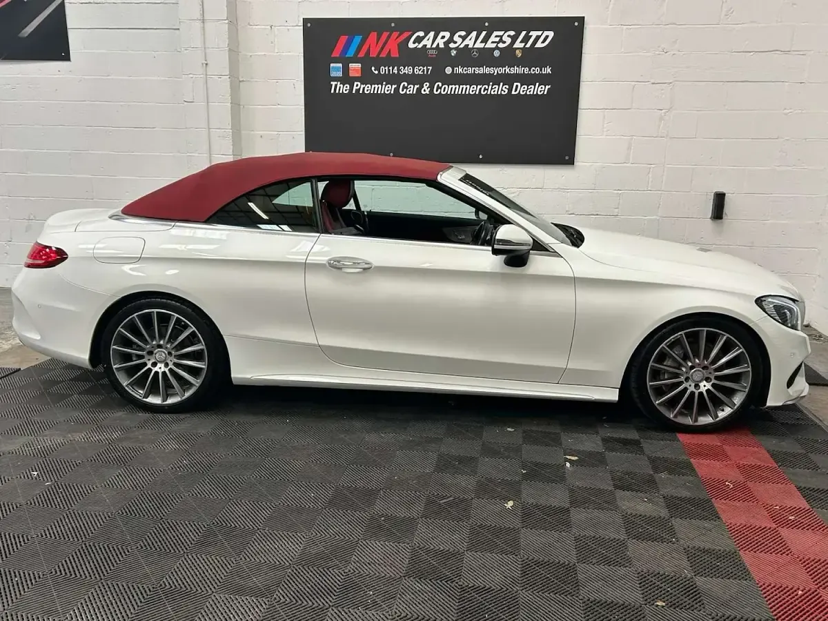 Used Mercedes C220 AMG line 170 HP (125 kW) 2017 White Cabriolet