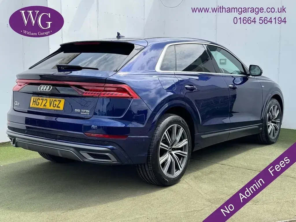 Used Audi Q8 S-Line 340 HP (250 kW) 2022 Blue SUV