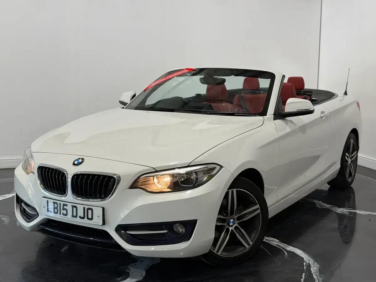 Used BMW 218 Sport Line 2015 White Cabriolet