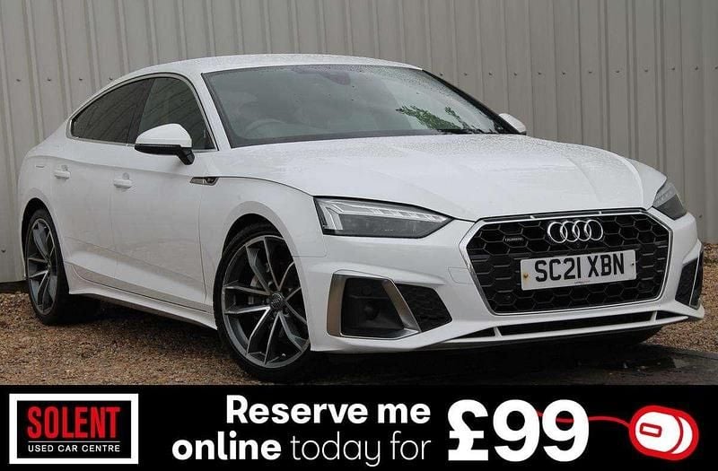 White Used 2021 Audi A5 Sportback S-Line Hatchback | £21,490 (Fair price) - Image 1/4