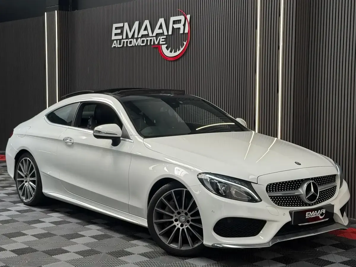 Used Mercedes C200 AMG line 2016 White Coupe