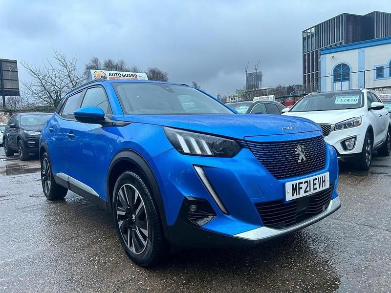 Blue Used 2021 Peugeot e-2008 GT-line SUV | £9,490 (Good price) - Image 1/3