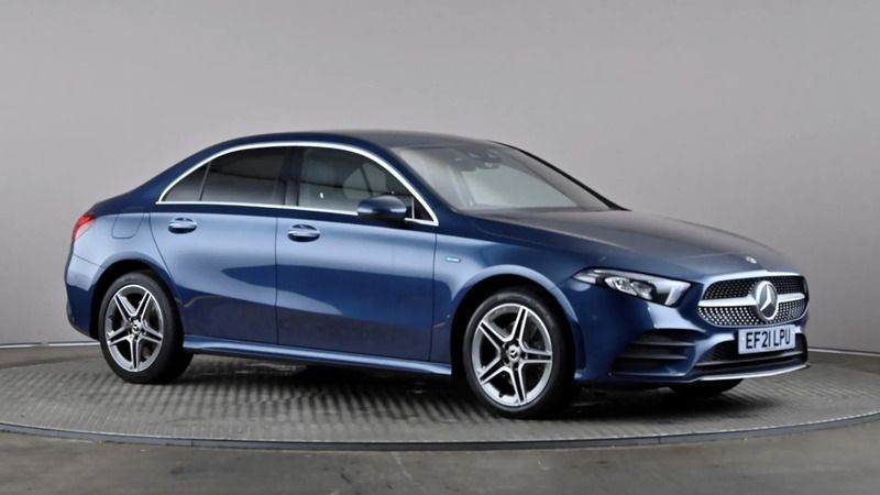 Blue Used 2021 Mercedes A250 AMG Line Premium Sedan | £17,298 (Fair price) - Image 1/4