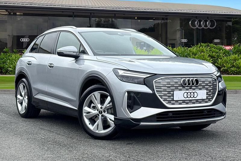 Silver New 2025 Audi Q4 e-tron S-Line SUV | £43,055 - Image 1/4
