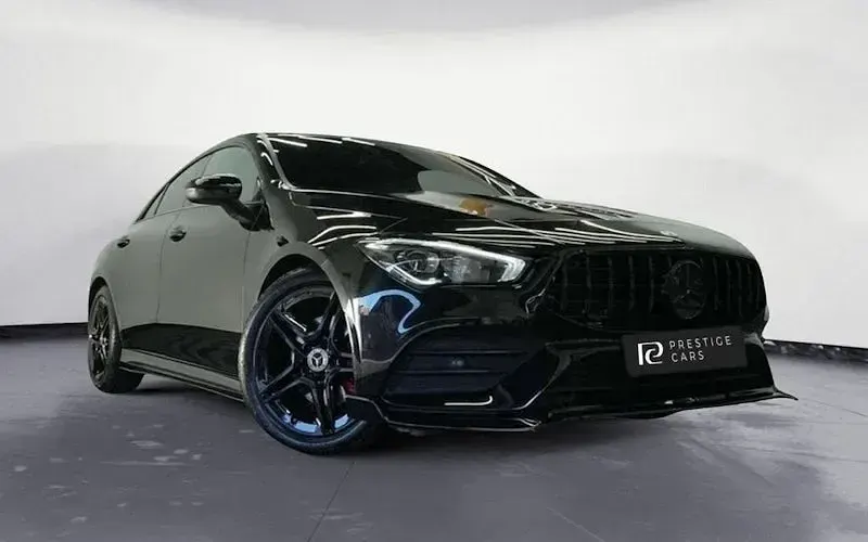 Used Mercedes CLA200 AMG line 163 HP (119 kW) 2022 Black Coupe