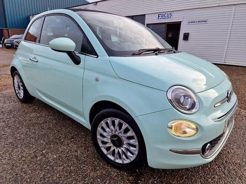 Used Fiat 500C Lounge 69 HP (50 kW) 2016 Green Cabriolet