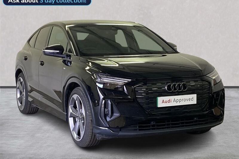 Black Used 2024 Audi Q4 Sportback e-tron Black Edition SUV | £41,079 - Image 1/4