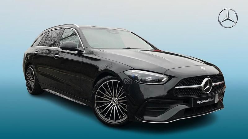 Black Used 2025 Mercedes C300 AMG Line Premium Plus Estate | £40,495 (Expensive) - Image 1/4